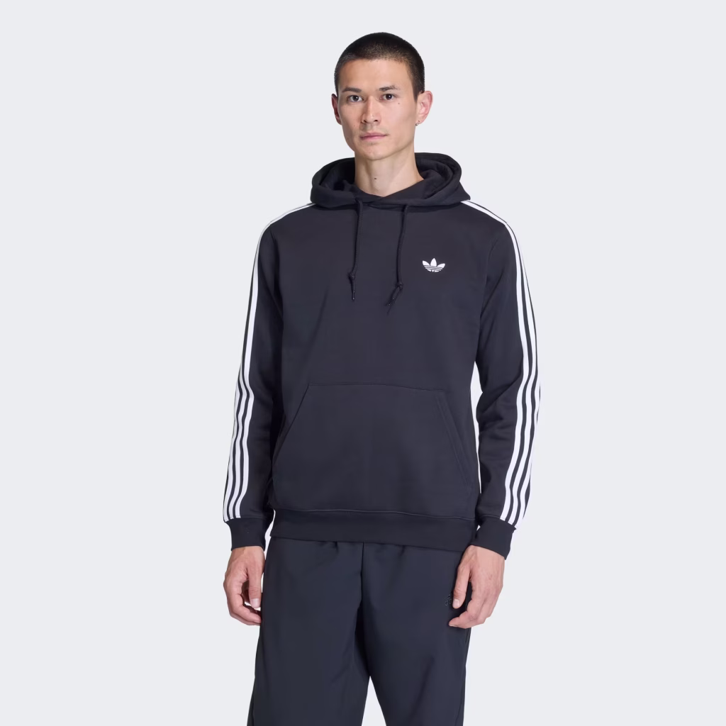 ADIDAS HOODIE_3_STRIPES_Nero